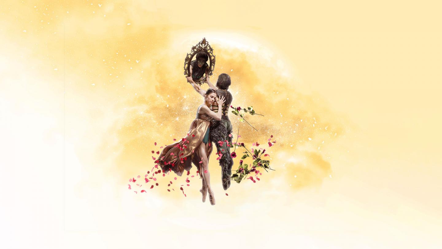 Martha Leebolt and Ashley Dixon on the Beauty & the Beast poster image. Photo Jason Tozer.