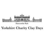 Yorkshire Charity Clay Days logo with an illustration of Duncombe Park house. 