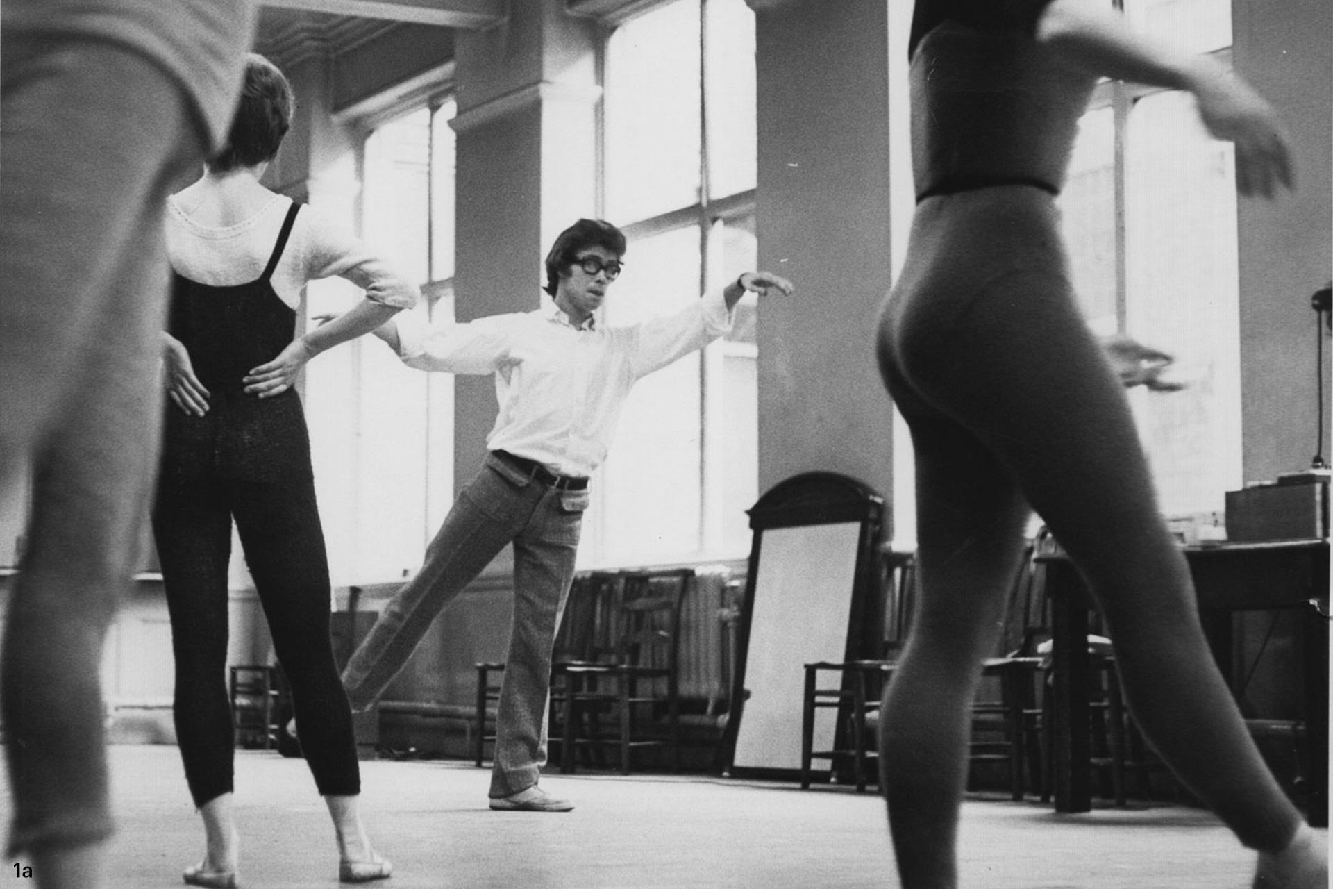 Choreographer leads a dance class