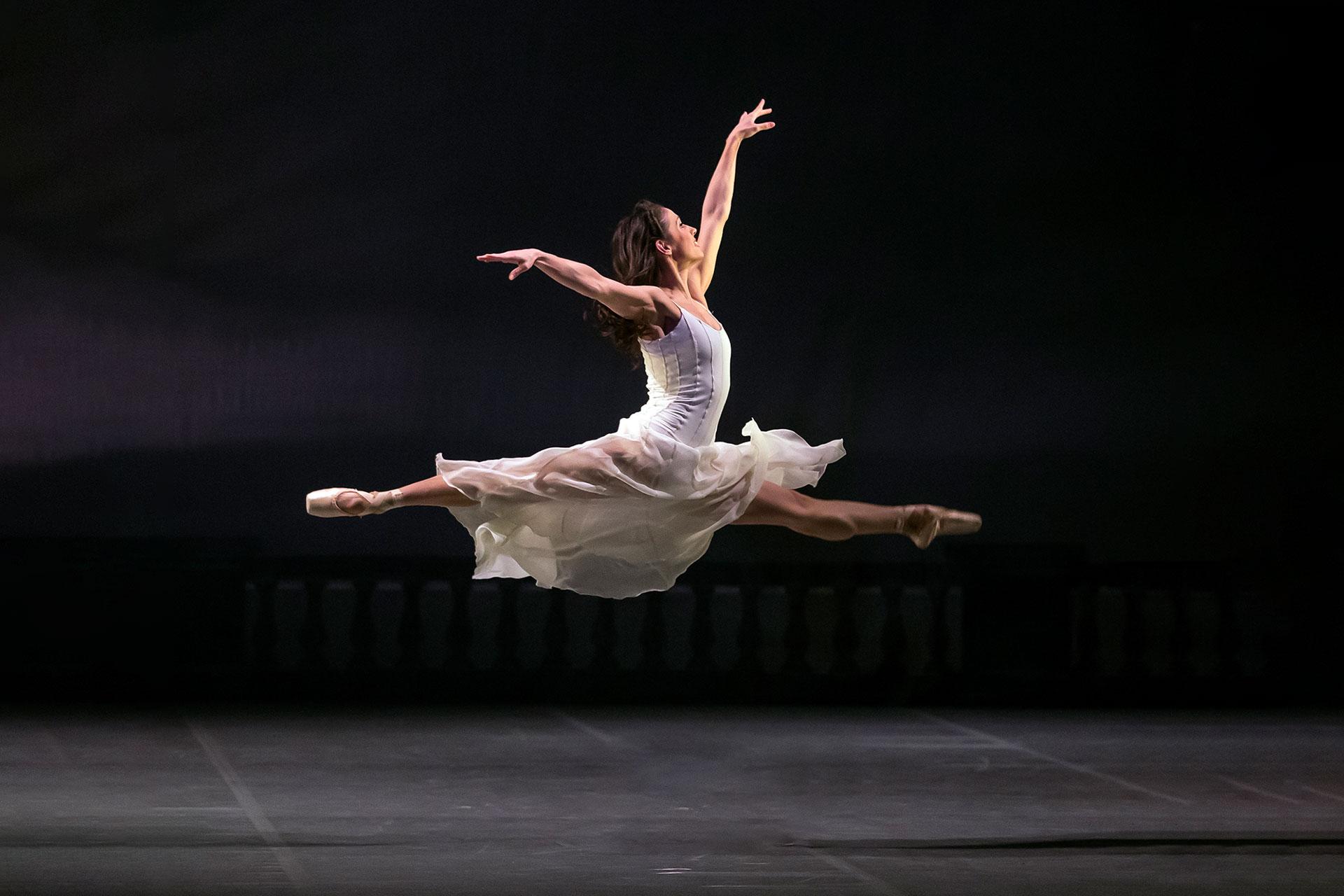 Cathy leaps and dances through the moors at night