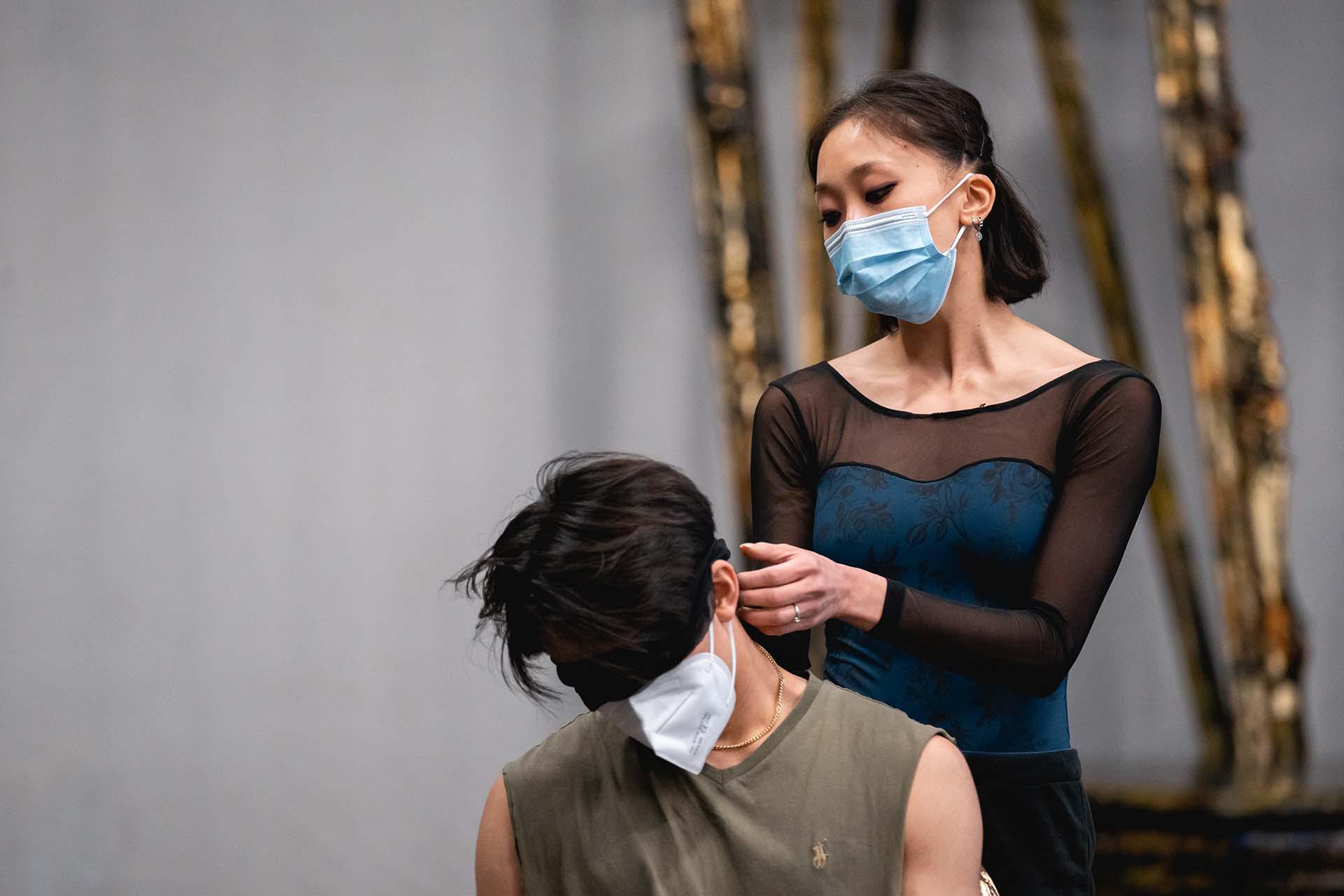 Dancer rehearsing her role of MM in Casanova