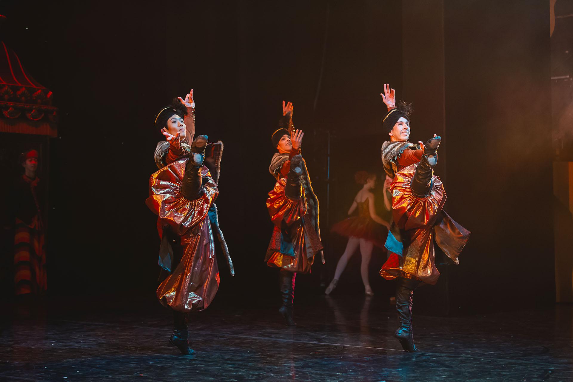 Three men in 19th century Russian clothing