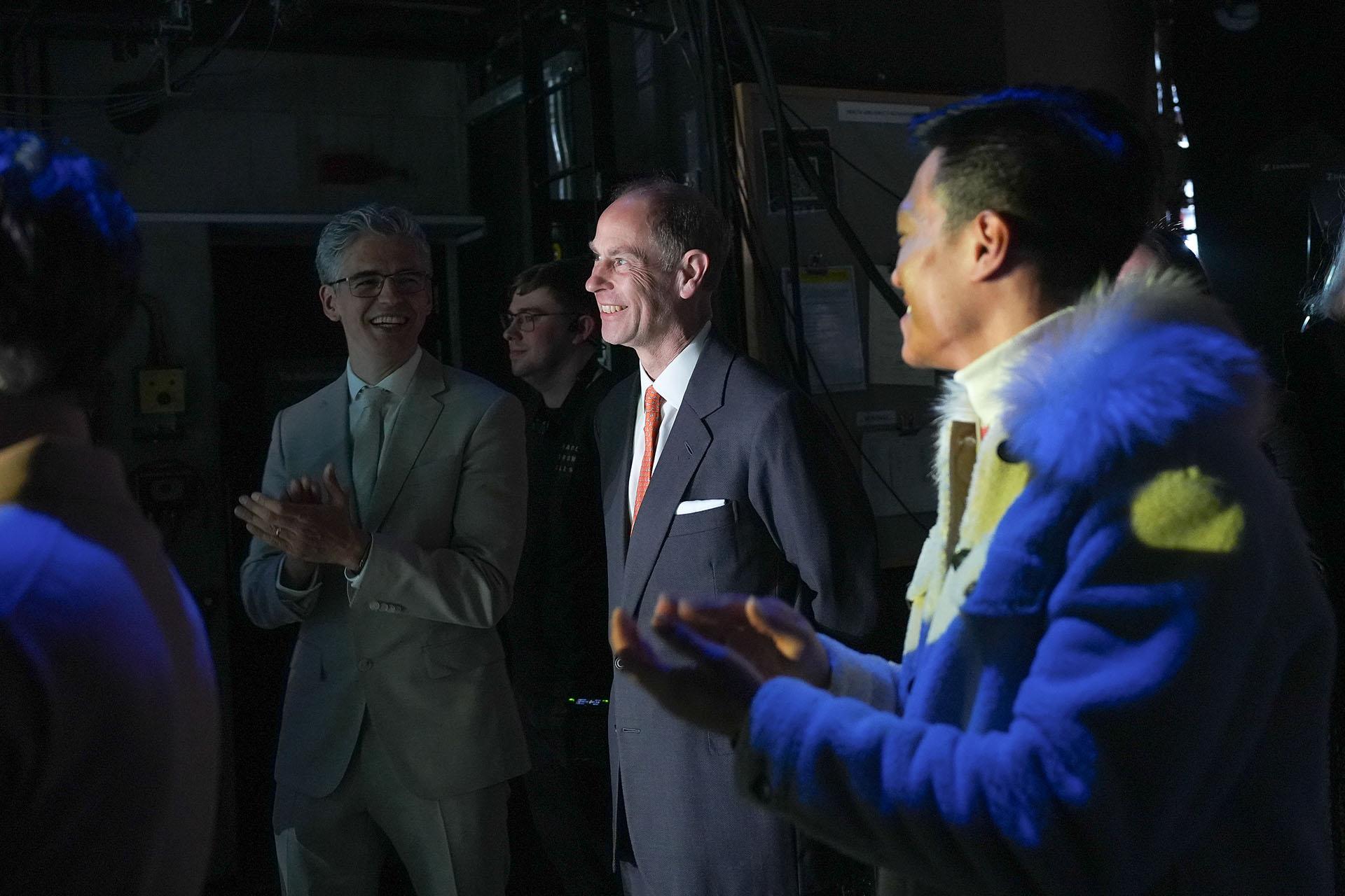 HRH in the wings looking on at the stage