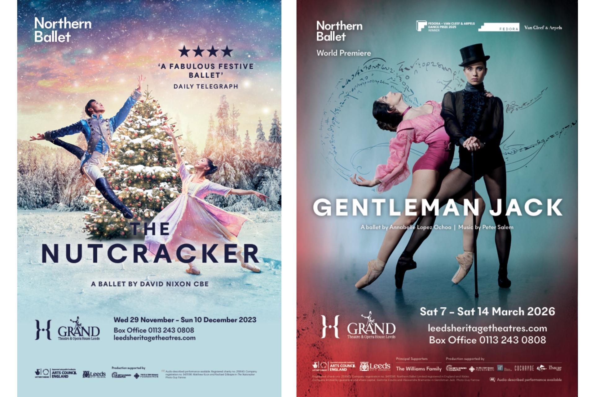Posters for The Nutcracker (2023) and Gentleman Jack (2026)