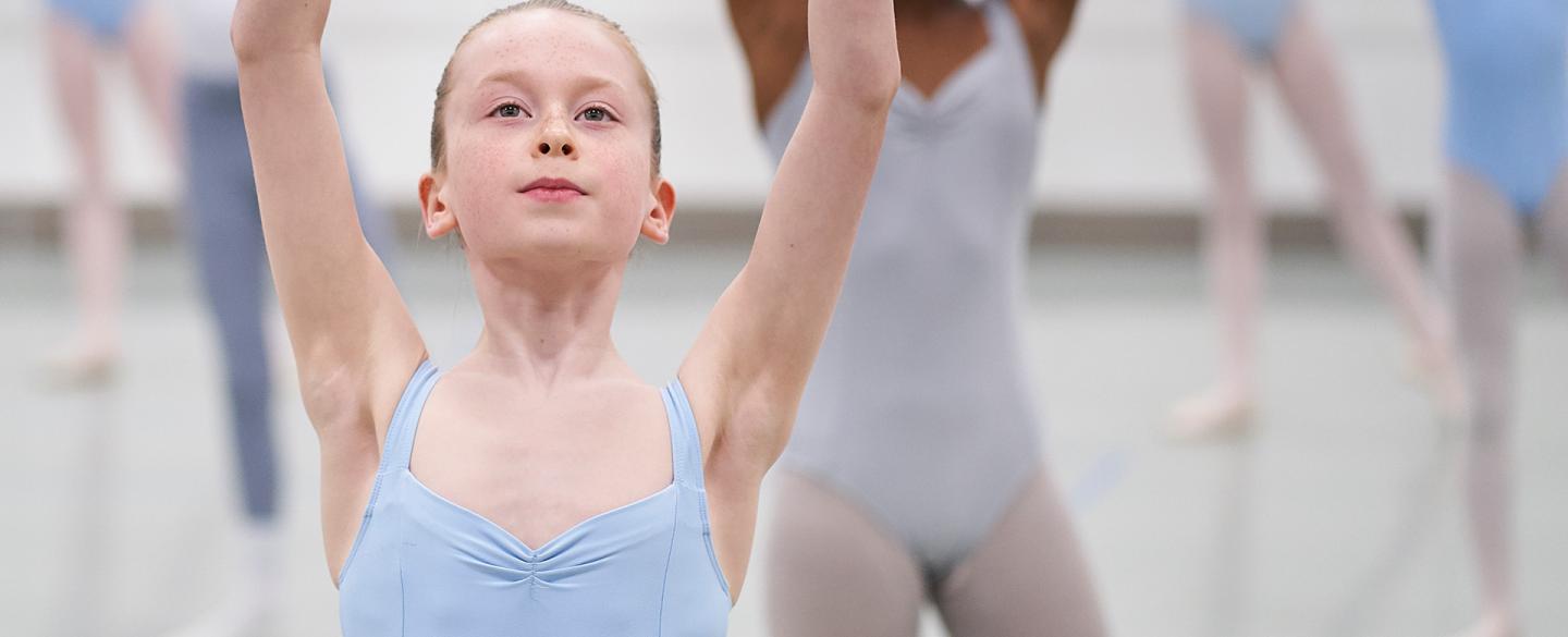 Ballet student in class