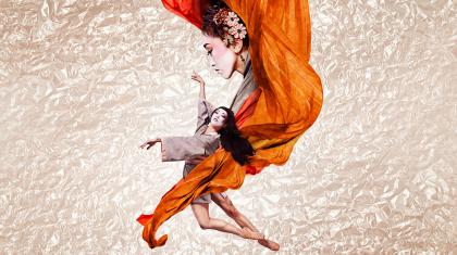 Northern Ballet dancers Ayami Miyata and Kinju Kang in Geisha. Photo Guy Farrow.