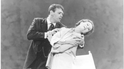 Christopher Gable embraces Moira Shearer on stage