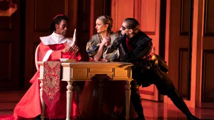 Cardinal Richlieu, Milady de Winter and Rochfort plan their heinous conspiracy