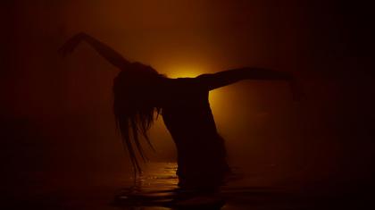 Dancer Minju Kang in water