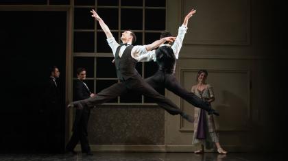 Giuliano Contadini as Simon and Javier Torres as Anthony in Swan Lake. Photo Emma Kauldhar