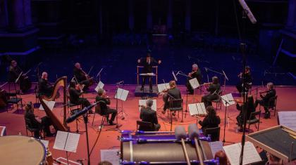 The Sinfonia performing at Leeds Town Hall, photo Amy Kelly